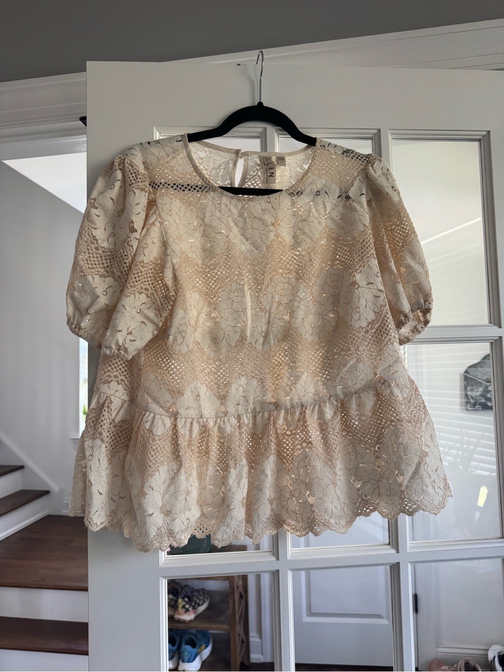 Anthropologie Dolan Left Coast Printed Peplum Top - Picture 3 of 8